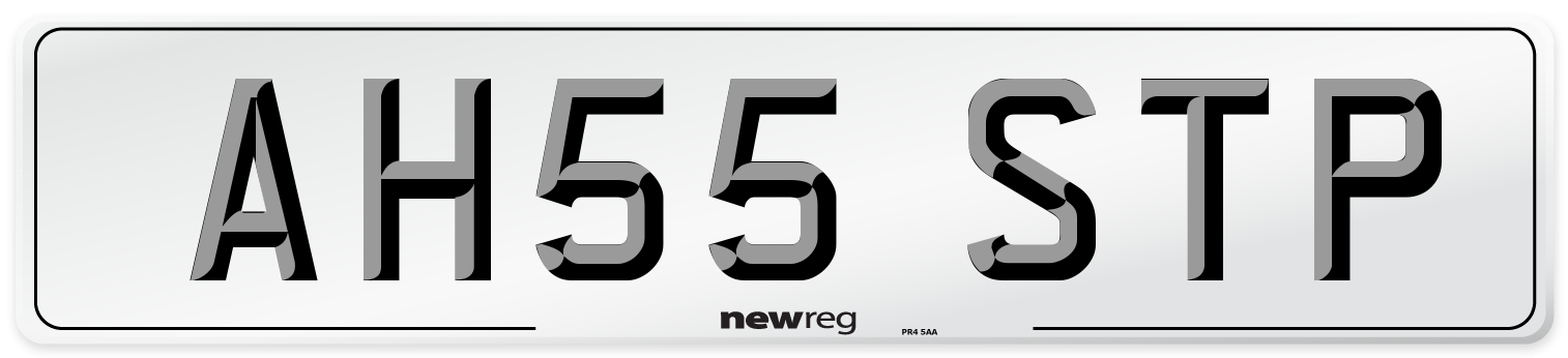 AH55 STP Number Plate from New Reg